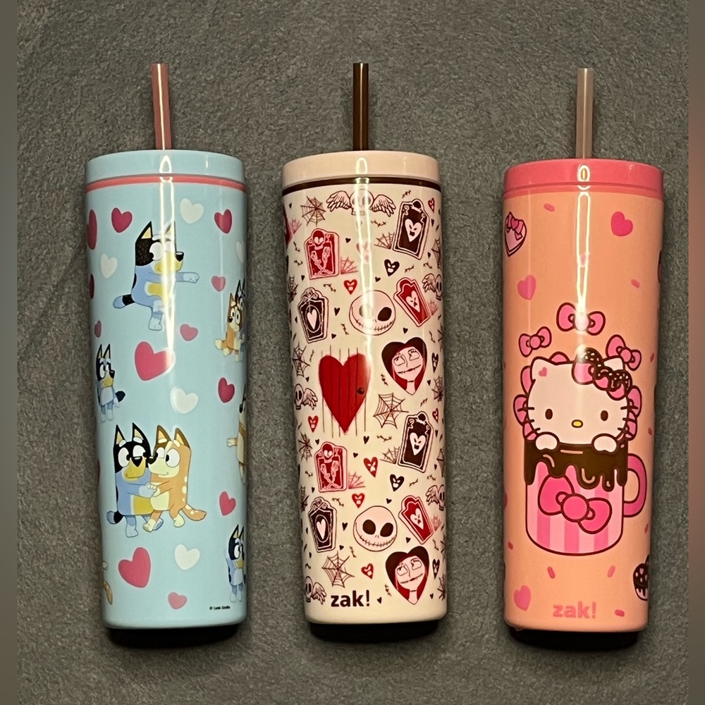 NWT Bundle of 3 Zak! 23oz tumblers Valentines Day 2025 (Can unbundle these)